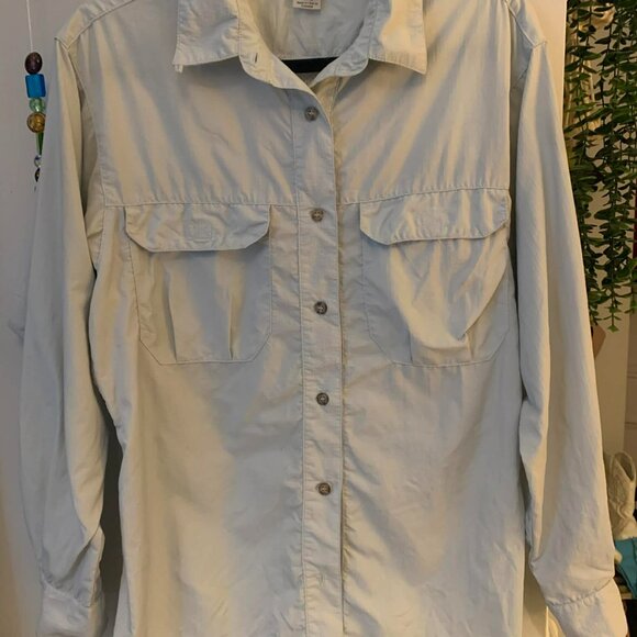 MEC Sky Blue Hiking Active Longsleeve Button-up Shirt - Picture 2 of 6
